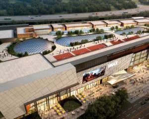 一层服务台侧中庭